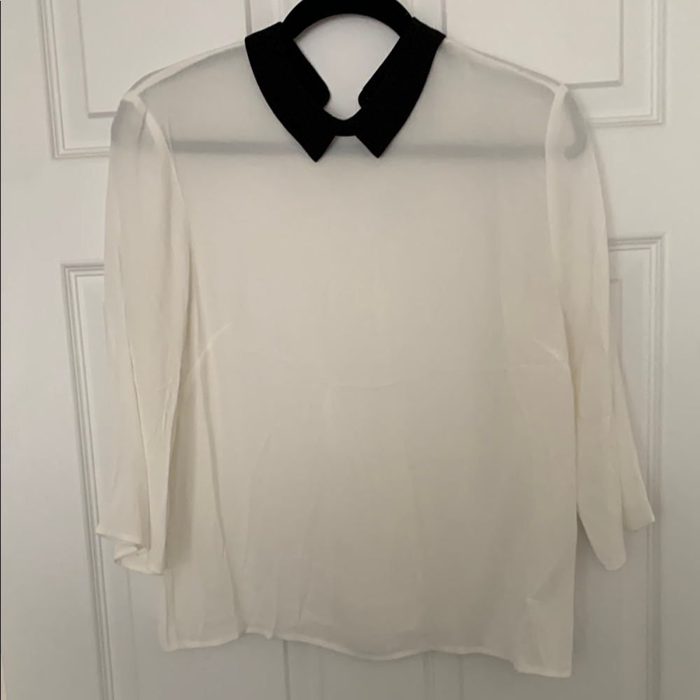 Elegant Black and White Women's Top